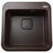 Мийка для кухні гранітна квадратна GLOBUS LUX BARBORA А0006 510x510x190мм без сифону коричнева 000009833 1 з 7