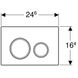 Кнопка зливу для інсталяції GEBERIT SIGMA21 скляна подвійна глянцева біла 115.884.SI.1 2 з 5