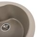 Мийка для кухні гранітна кругла PLATINUM 480 TURAS 480x480x220мм без сифону бежева PLS-A39605 4 з 7