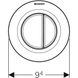 Кнопка зливу для інсталяції GEBERIT TYPE01 пластикова пневматична подвійна глянцева біла 116.044.11.1 3 з 5