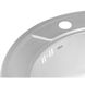 Кухонная мойка металлическая круглая Q-TAP 490мм x 490мм микротекстура 0.8мм с сифоном QTD490MICDEC08 6 из 7