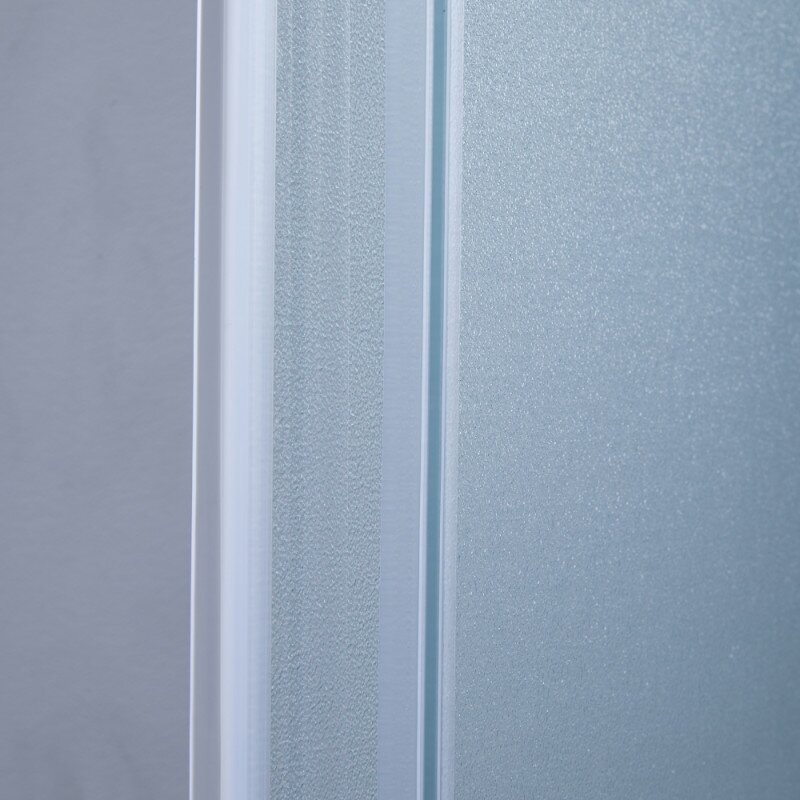 Ширма скляна для душової ніші розсувна LIDZ Zycie 100см x 185см матовое скло 5мм профіль хром LZSD100185CRMFR