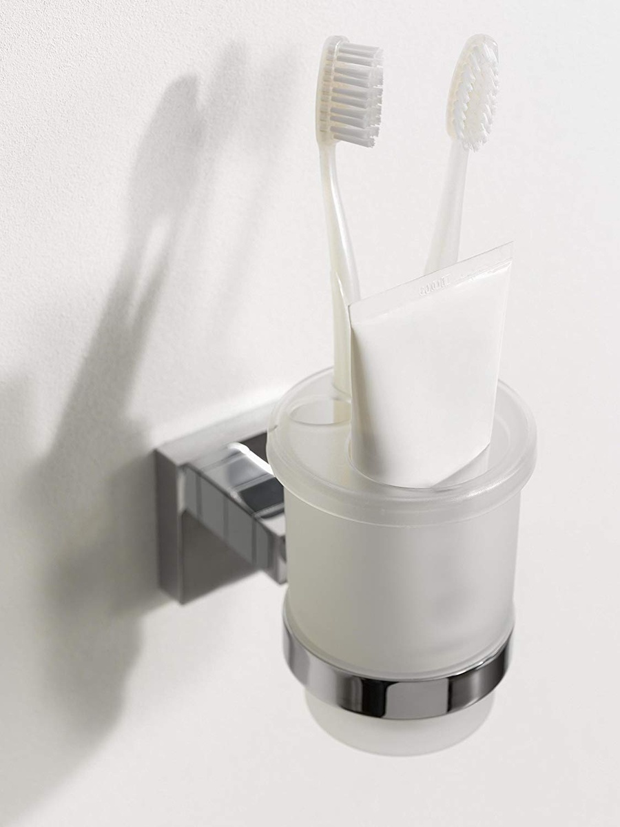 Подставка для зубных щеток подвесная для ванной HACEKA Mezzo хром стекло 1115894