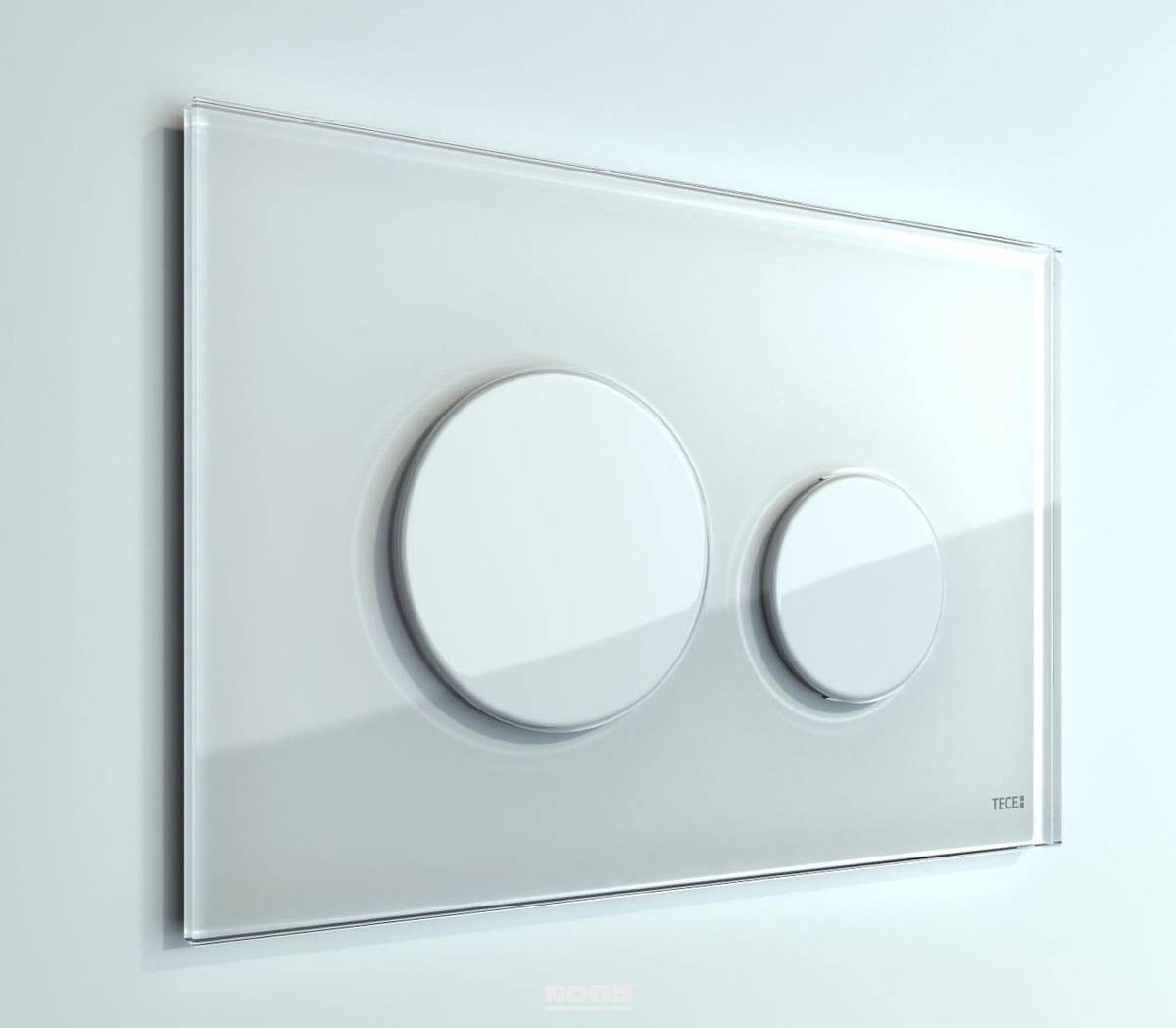 Кнопка слива для инсталляции TECE Loop стеклянная двойная глянцевая белая 9240650