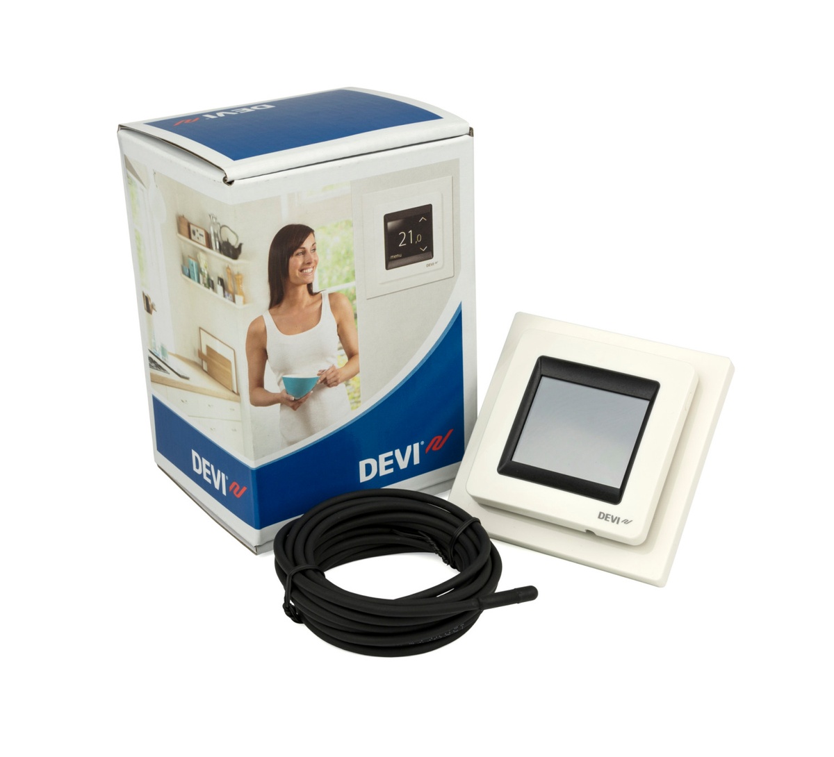 Кімнатный терморегулятор DEVI DEVIreg™ Touch сенсорний з програмуванням 140F1064