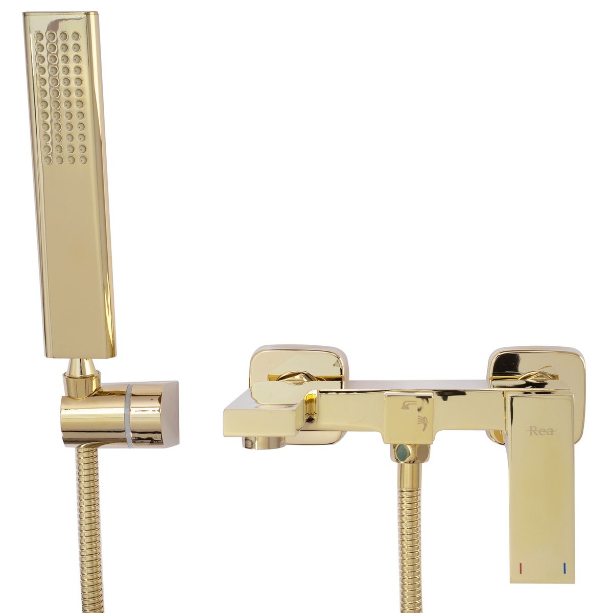 Змішувач для ванної одноважільний із коротким виливом REA FENIX GOLD золото латунь REA-B5666