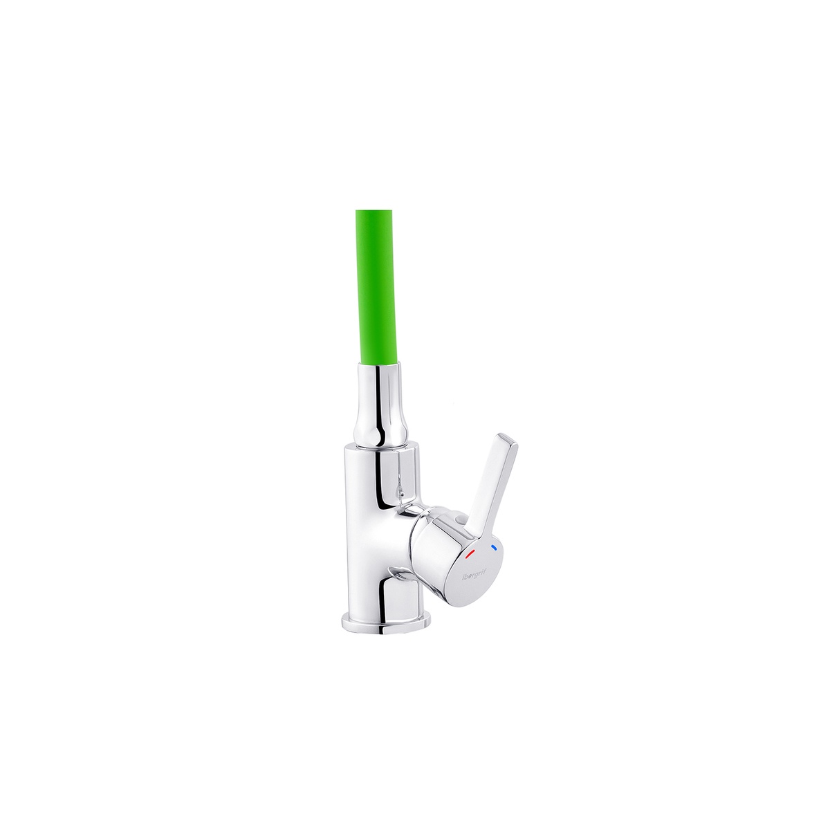Змішувач для кухні одноважільний з гнучким виливом IBERGRIF M22112-5 зелений латунь CV028497