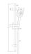 Душовий набір із стійкою DAMIXA Origin Evo із шлангом 1500мм ручною лійкою 120x120мм та тримачем хром 918200000 2 з 4