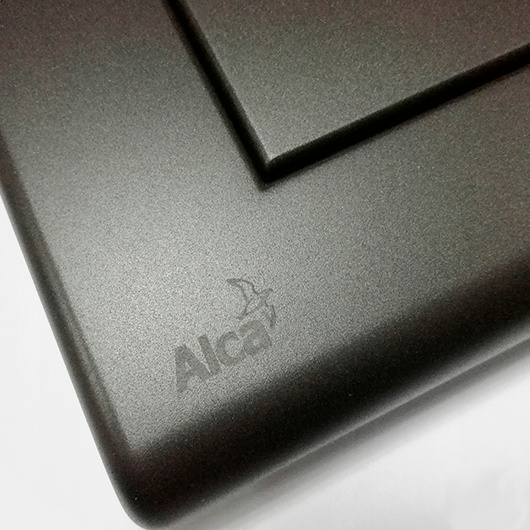 Кнопка слива для инсталляции ALCAPLAST пластиковая двойная матовая чорная M278