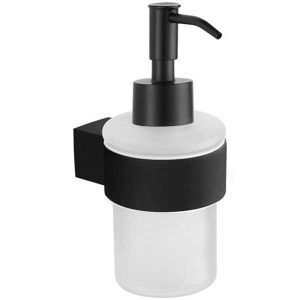 Дозатор для жидкого мыла MEXEN Adox настенный на 180мл прямоугольный стеклянный черный MEX-70182388-70