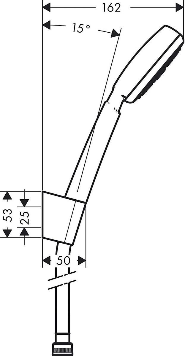 Набор для душа HANSGROHE Crometta 100 со шлангом 1250мм ручной лейкой 100мм и держателем хром 26664400