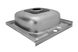 Мийка для кухні із нержавіючої сталі квадратна накладна KRONER KRP Polierte-5050 500x500x160мм глянцева 0.6мм із сифоном CV022816 4 з 4