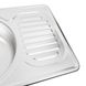 Мийка для кухні із нержавіючої сталі прямокутна PLATINUM 6745 ДЕКОР 670x450x180мм мікротекстура 0.8мм із сифоном PLS-A7030 3 з 6