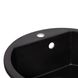 Раковина на кухню керамическая круглая Q-TAP CS 505мм x 505мм черный с сифоном QTD510BLA404 5 из 6