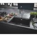 Раковина на кухню гранітна прямокутна GROHE 780мм x 510мм чорний із сифоном 31652AP0 6 з 7