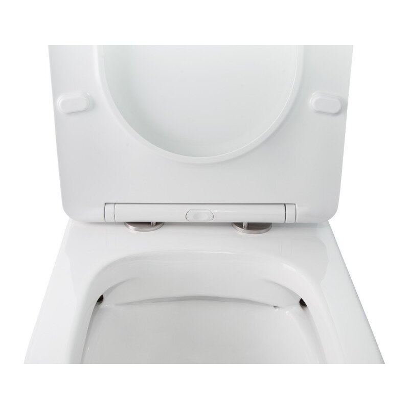 Унитаз-компакт напольный безободковый белый Q-TAP Stork сиденье микролифт выпуск в стену QT15222178W