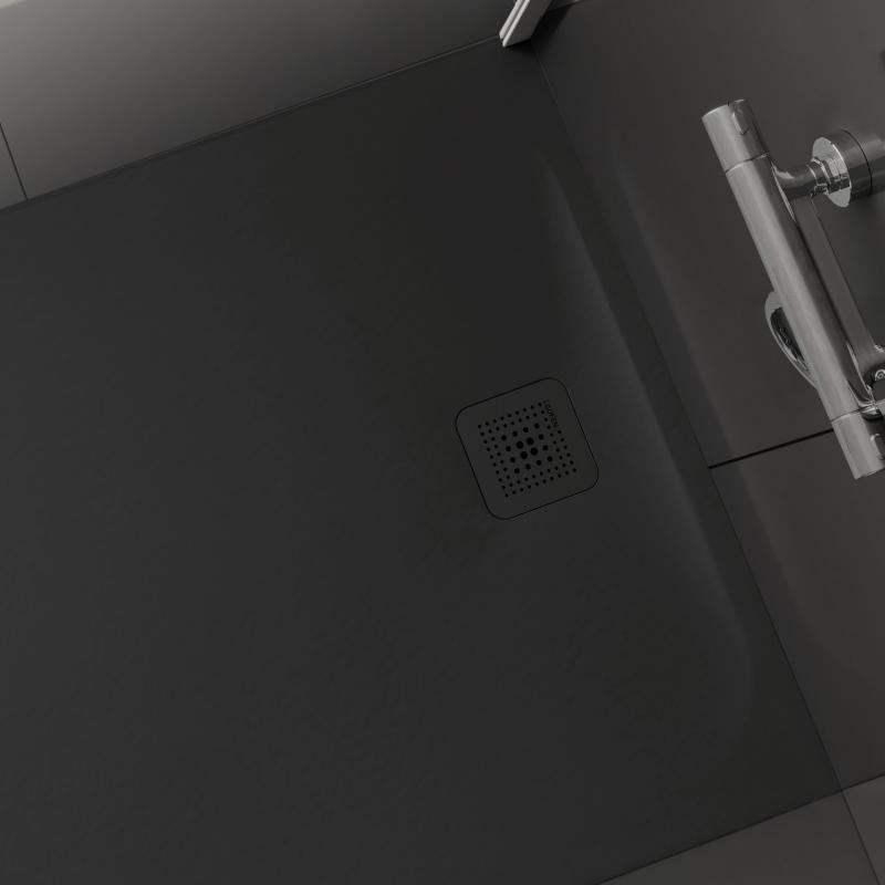 Піддон для душової кабіни LAUFEN Pro Marbond H2119520780001 100x100x3.3см композитний без сифону сірий