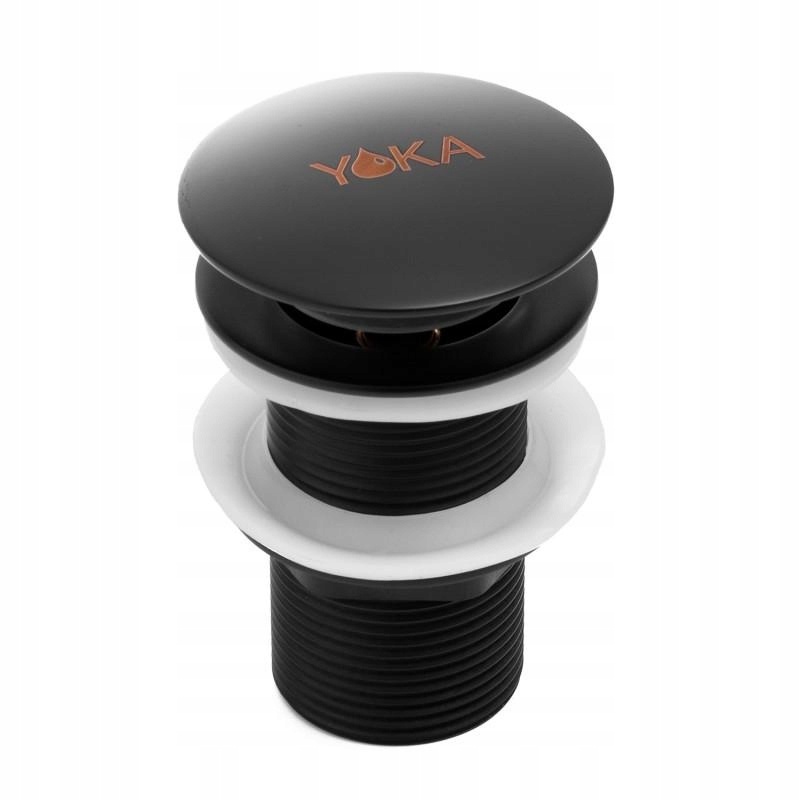 Сифон для умывальника YOKA BK.SYPOP-14-BLK колбовый латунь впуск 1 1/4" выпуск горизонтальный черный reac-20000000162