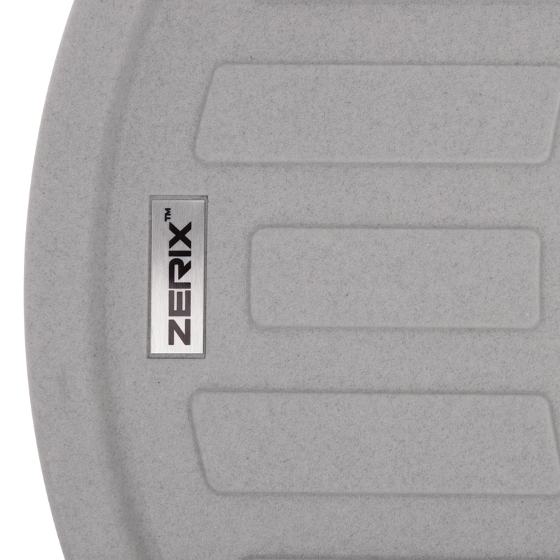 Мийка для кухні гранітна овальна ZERIX ZS-6250R-09 620x500x200мм із сифоном сіра ZX4551