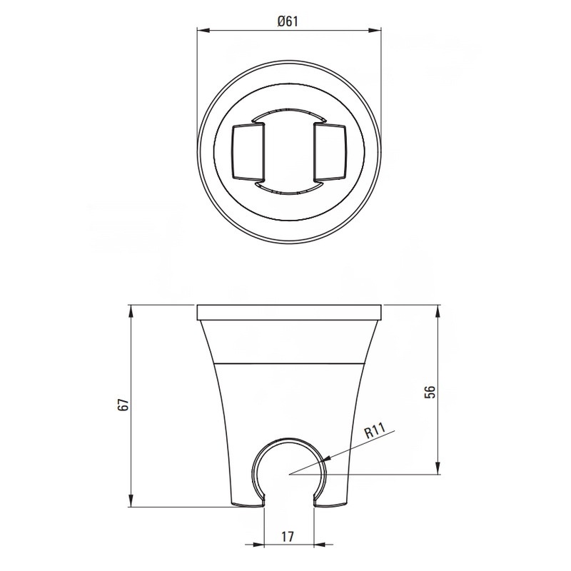 Тримач для ручної душової лійки DEANTE Easy-Fix пластиковий хром ANH_006K