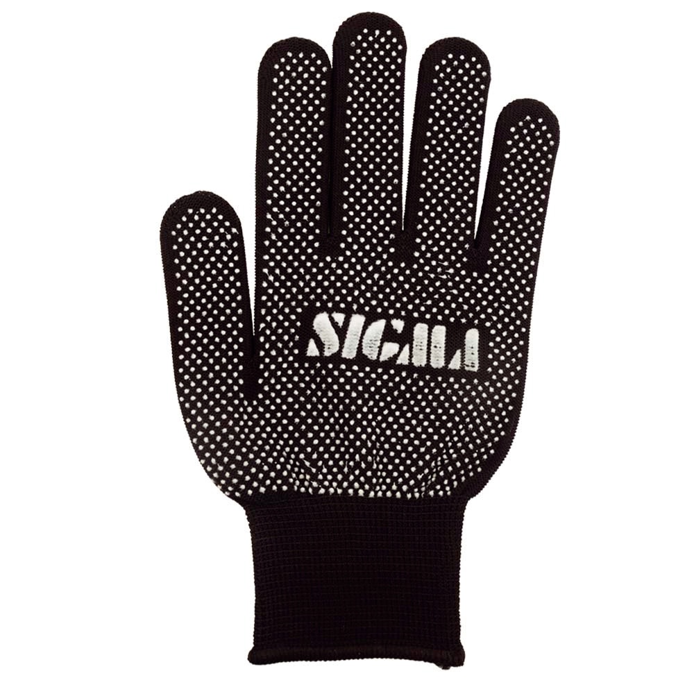 Перчатки трикотажные с точечным ПВХ покрытием р8 Микроточка (черные) КРАТНО 12 парам SIGMA (9442941)