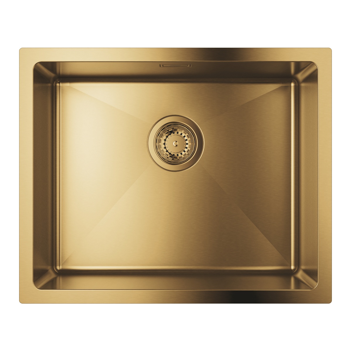 Мийка для кухні із нержавіючої сталі прямокутна врізна під стільницю GROHE K700U 550x450x200мм матова 1мм золото із сифоном 31574GN1