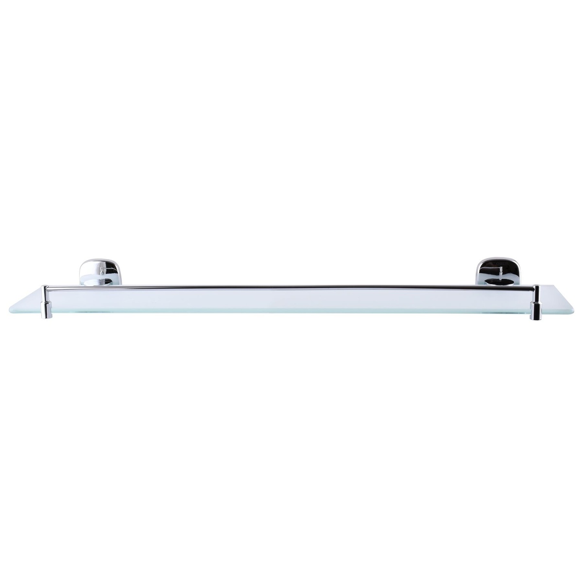 Полиця настінна скляна для ванної GLOBUS LUX RM 1702 хром пряма 000021386