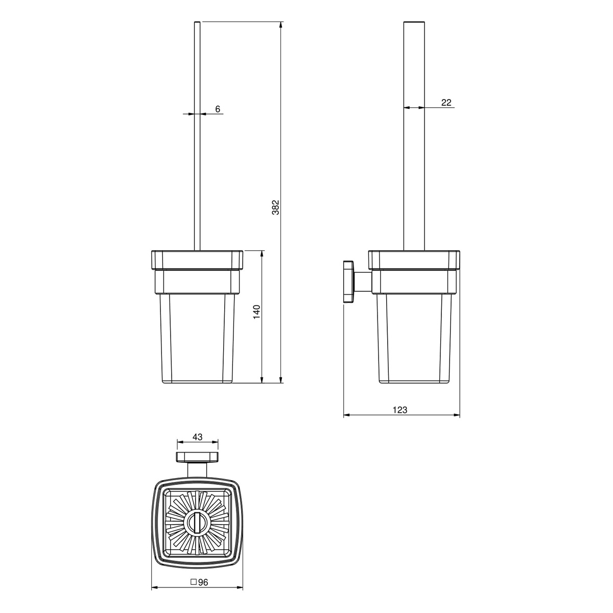 Набор аксессуаров для ванной VOLLE TEO set20210208 округлый металлический хром