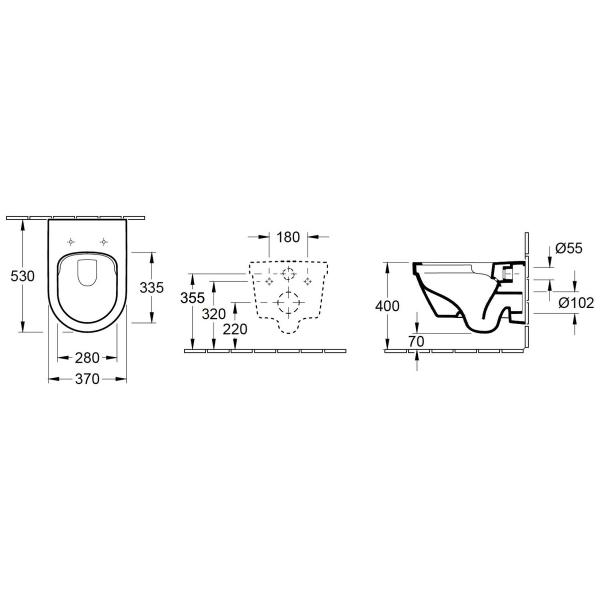 Комплект инсталляции VOLLE MASTER кнопка хром безободковый унитаз VILLEROY&BOCH с крышкой микролифт дюропласт 4694HR01+141515