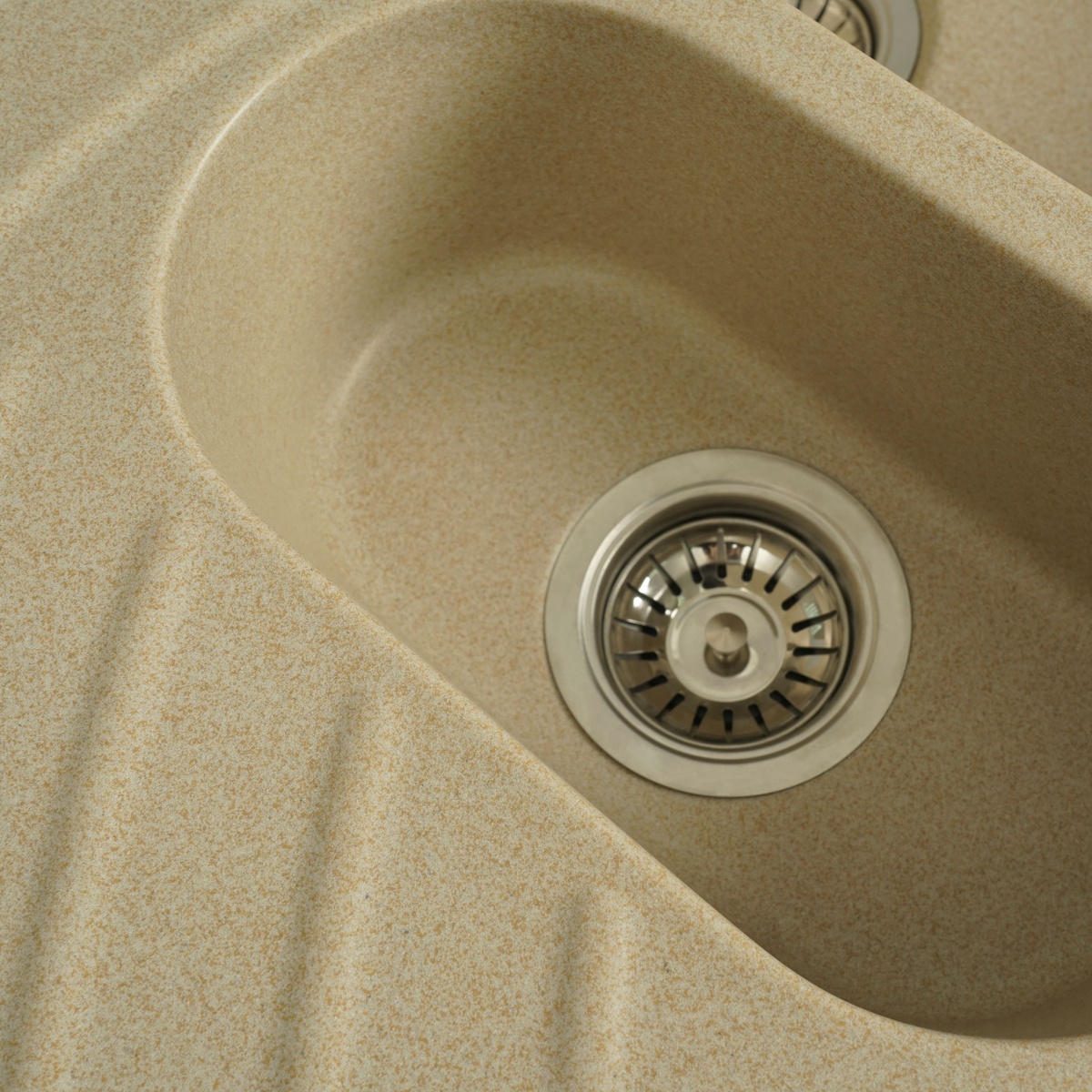 Мийка для кухні гранітна кутова PLATINUM 9250UW LARGO 920x500x180мм без сифону на півтори чаші бежева PLS-A24914