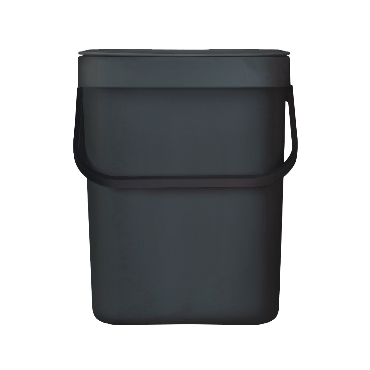 Ведро для мусора на 5л прямоугольное MVM с крышкой 245x175x210мм пластиковое черное BIN-11 5L ANTHRACITE