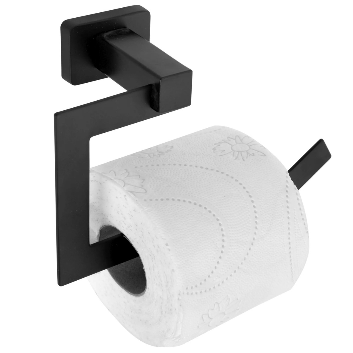 Держатель для туалетной бумаги REA ERLO прямоугольный металлический черный REA-80010
