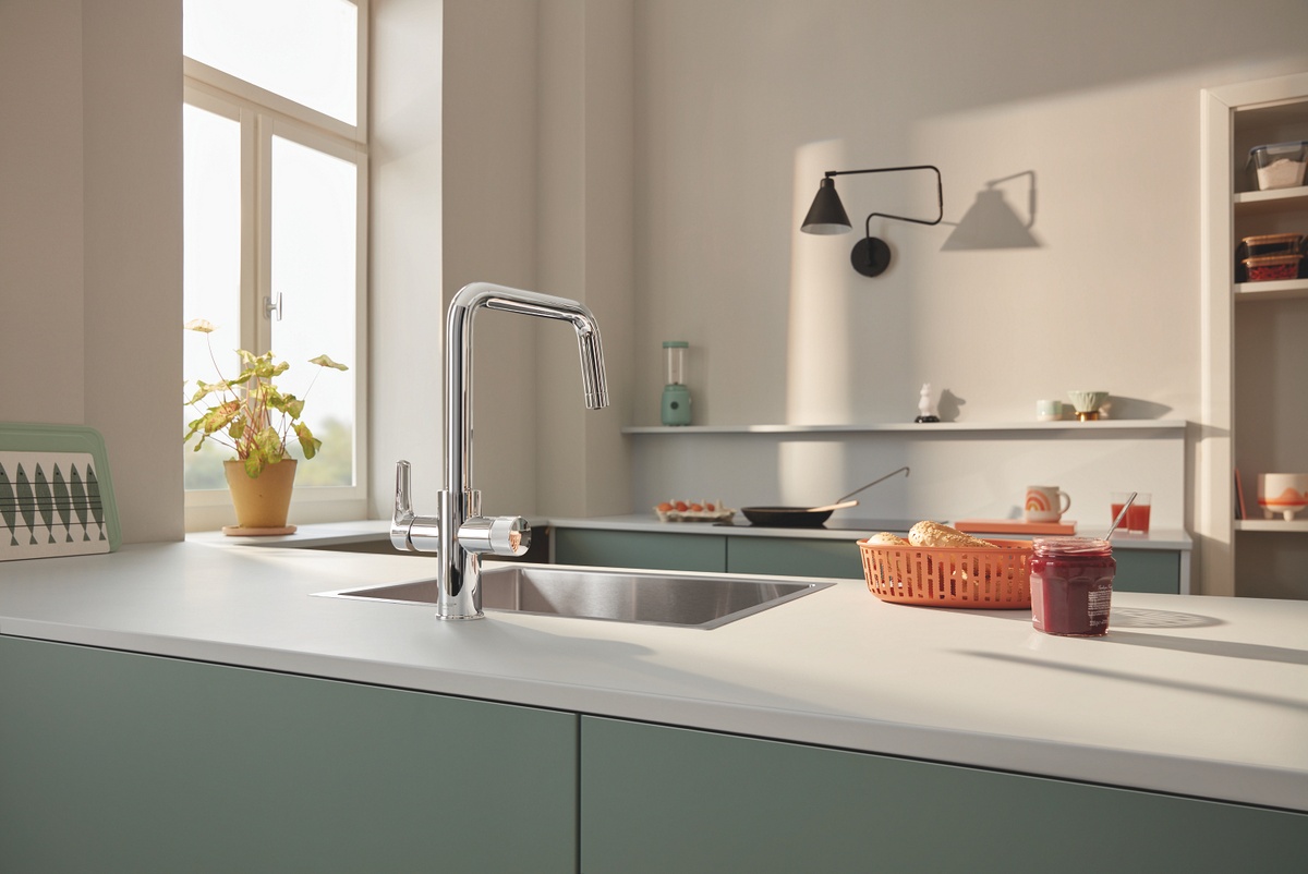 Cмеситель для кухни с краном для фильтрованной воды GROHE Blue Pure Eurosmart хром латунь 30586000