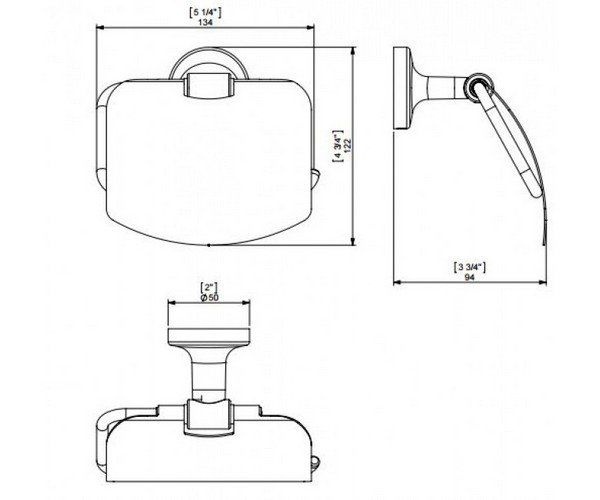 Держатель для туалетной бумаги с крышкой SONIA E-Plus 124589 округлый металлический хром