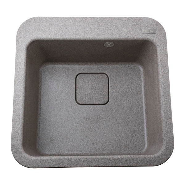 Мийка на кухню гранітна квадратна GLOBUS LUX BARBORA 510x510мм моко без сифону 000023484