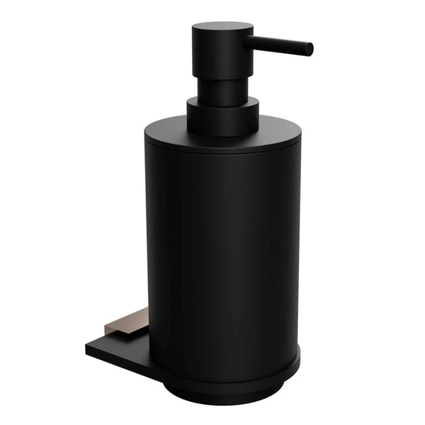 Дозатор для рідкого мила BEMETA Galla настінний на 230мл прямокутный пластиковий чорний 108109010