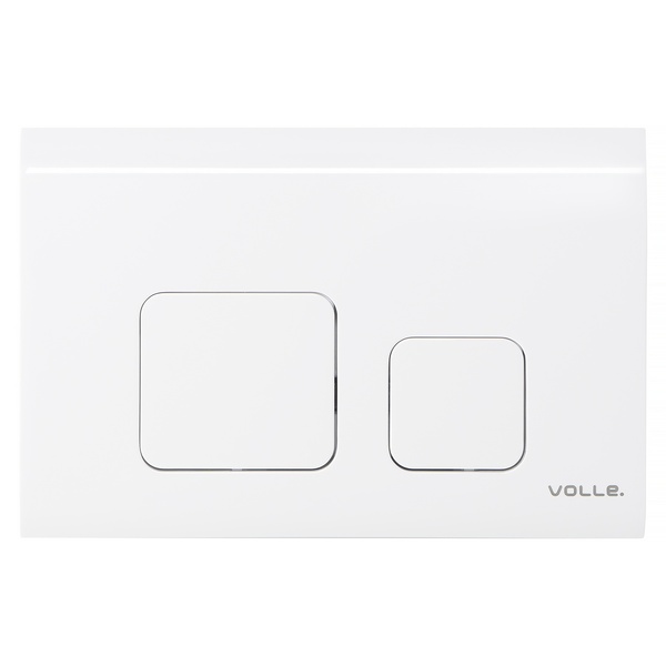 Кнопка слива для инсталляции VOLLE CUADRA EVO пластиковая двойная глянцевая белая 222114