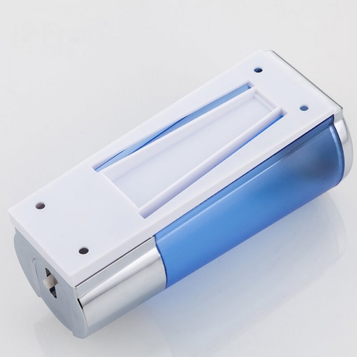 Диспенсер для жидкого мыла FRAP F406 на 400мл пластиковый хром/синий