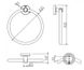 Тримач-кільце для рушників SONIA Astral 181308 192мм округлий металевий хром 2 з 3