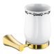 Стакан для зубных щеток подвесной IMPRESE CUTHNA белый/золото керамика 120280 zlato 1 из 2