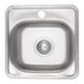 Кухонна мийка сталева квадратна LIDZ 385мм x 385мм мікротекстура 0.6мм із сифоном LIDZ3838DEC06 1 з 4