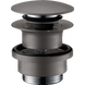 Донний клапан натискний для раковини HANSGROHE із переливом латунь 1 1/4" матований чорний 50100340 1 з 2