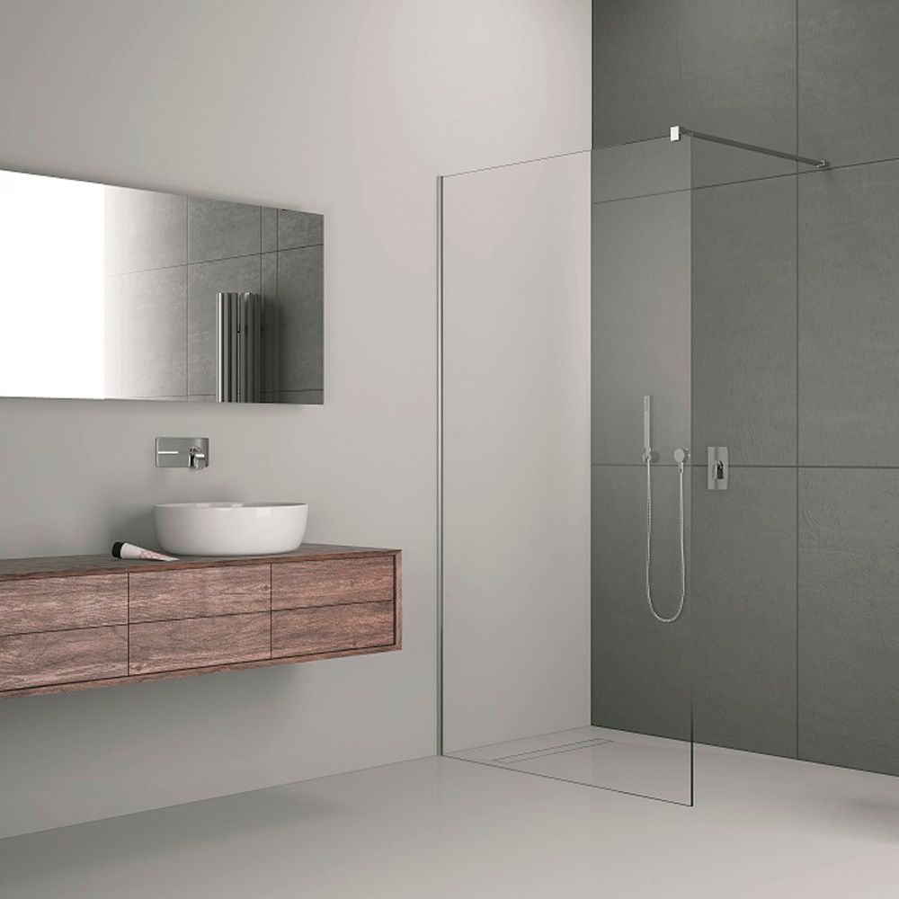 Стінка скляна для душу із тримачем 200x160см RADAWAY Modo New II скло прозоре 8мм 389164-01-01