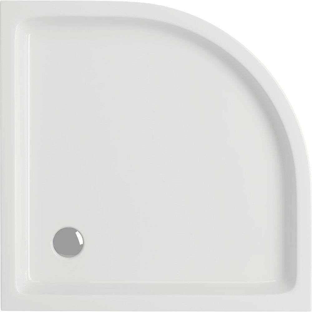 Піддон для душової кабіни CERSANIT Tako AZTF1000263528 91.5x91.5x16см напівкруглий акриловий без сифону білий