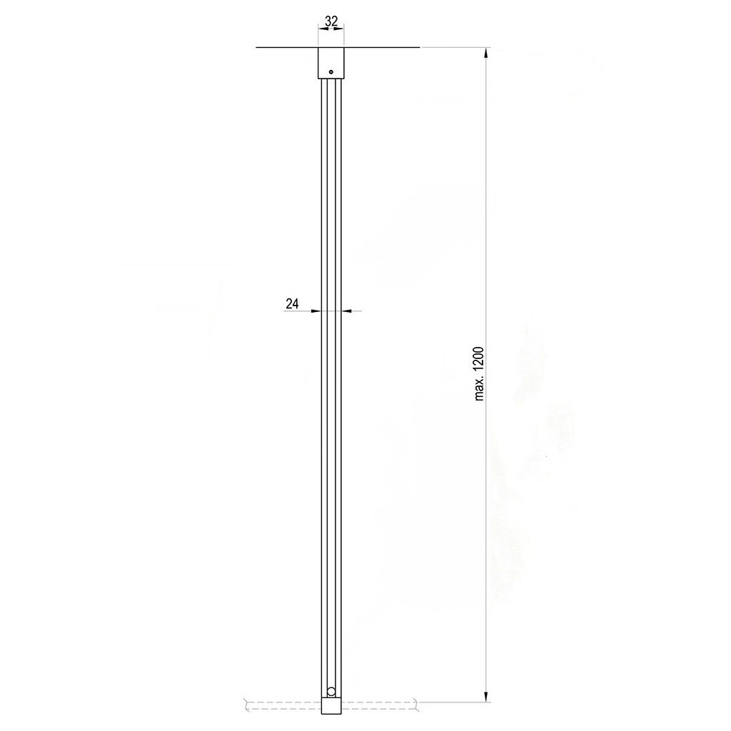 Тримач для скла душової кабіни RAVAK W SET-Uni Free/Wall довжина 120см GWD01000A098