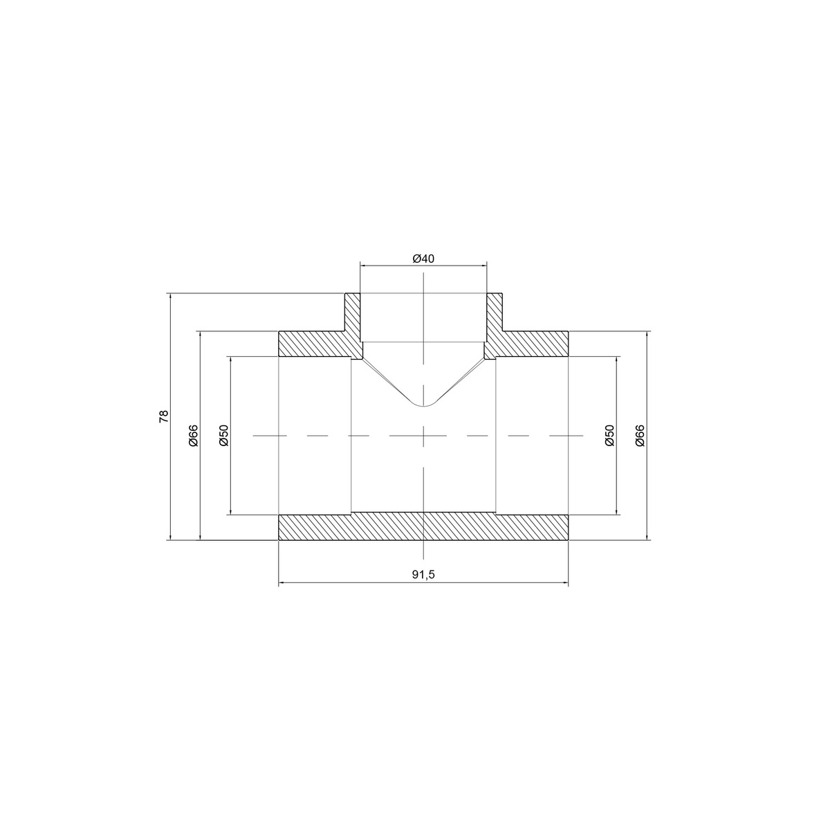 Трійник THERMO ALLIANCE PPR пайка 50x40x50 мм DSC110