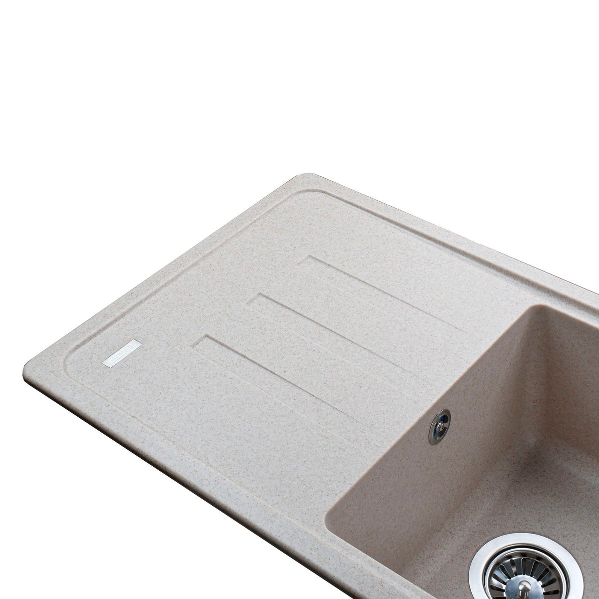 Мийка на кухню гранітна прямокутна GLOBUS LUX LUGANO 435мм x 780мм бежевий без сифону 000021499