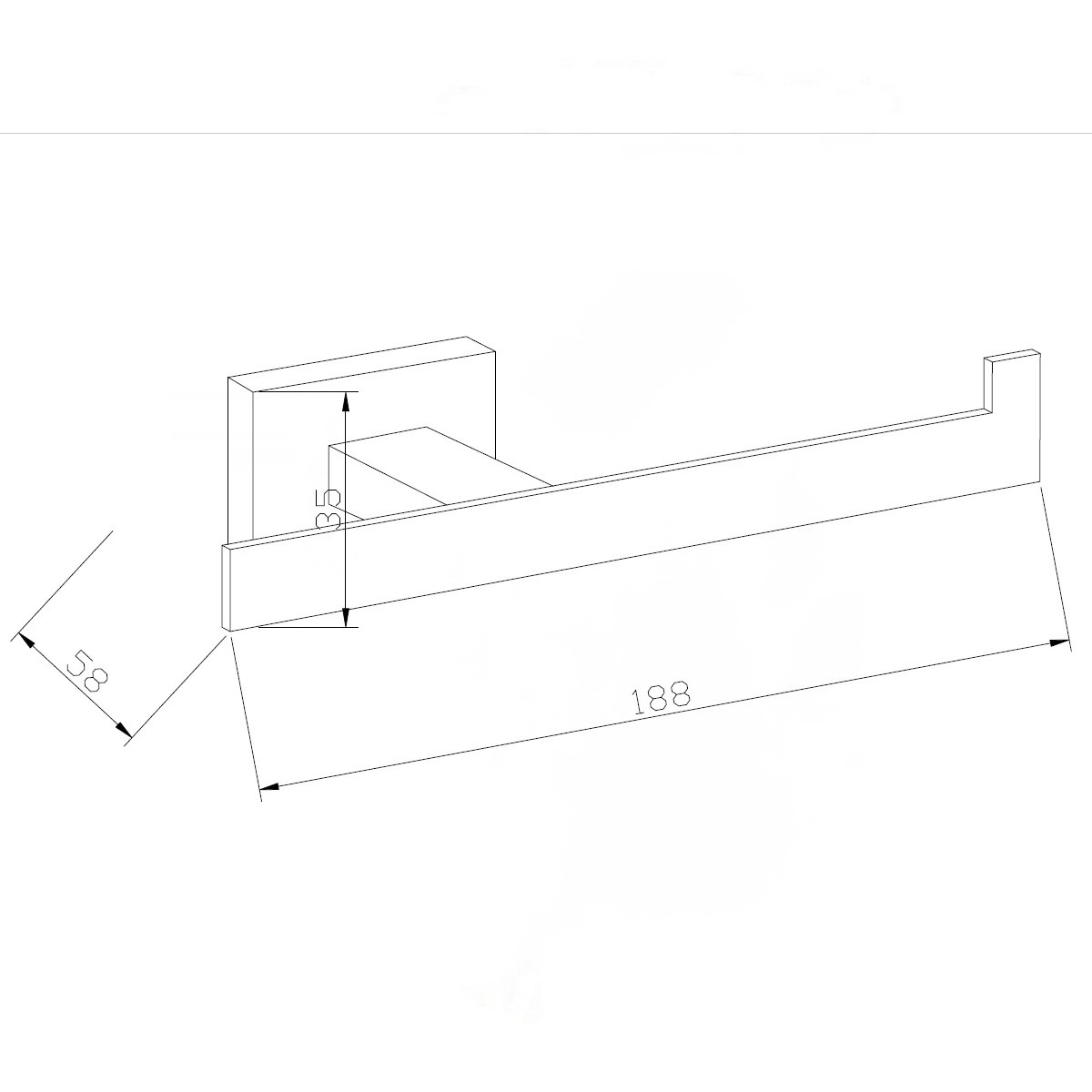 Тримач для туалетного паперу MEXEN Arno прямокутний металевий білий MEX-70207333-20