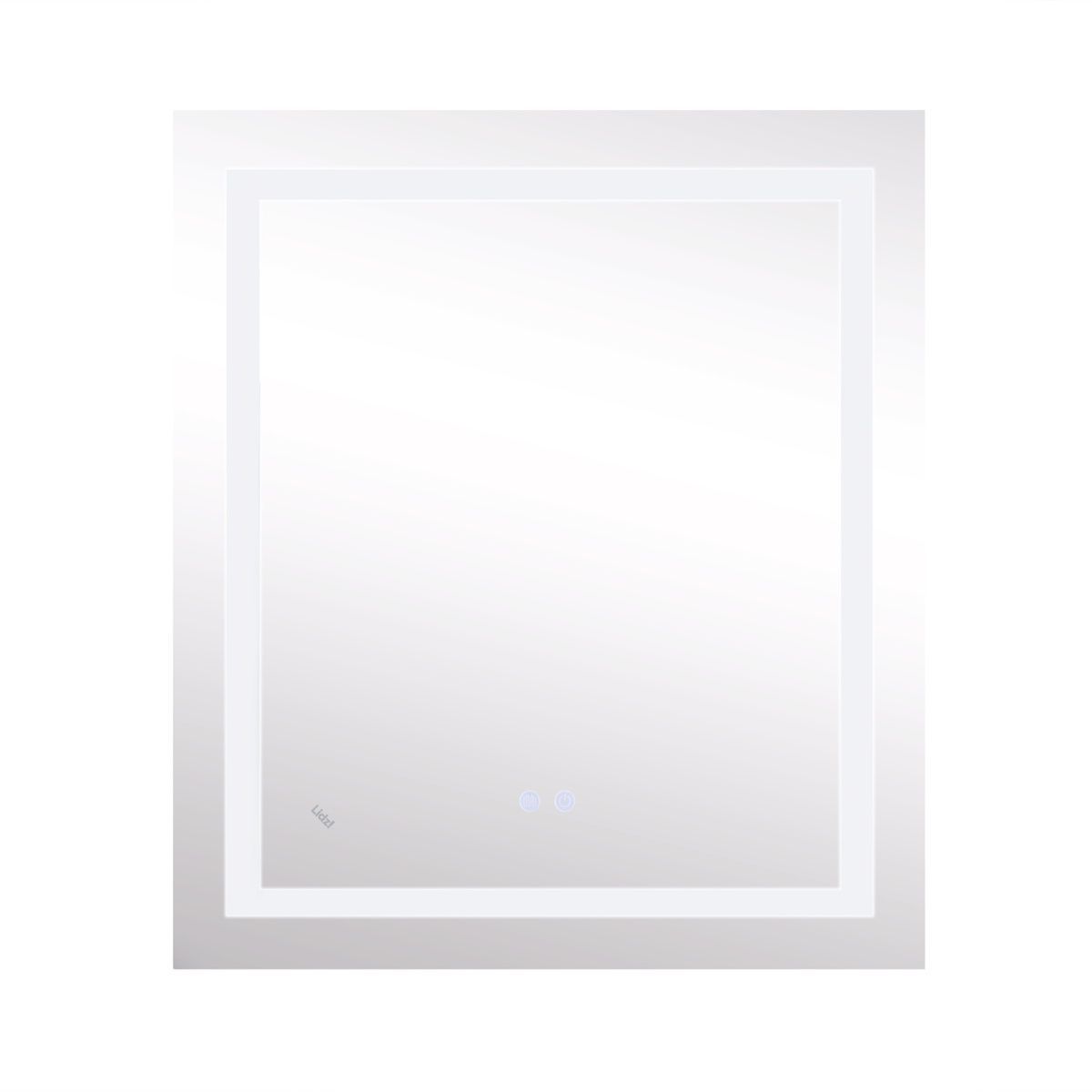 Зеркало в ванную LIDZ Kubis 70x80см c подсветкой сенсорное включение антизапотевание прямоугольное LD78LF9048070