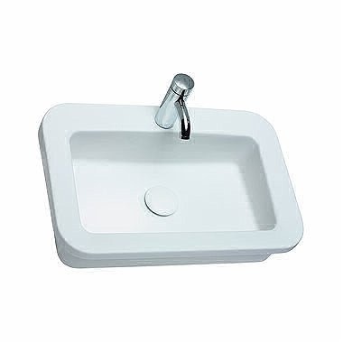 Умивальник врізний для ванної на стільницю 650мм x 420мм KOLO COCKTAIL білий прямокутна L31666900